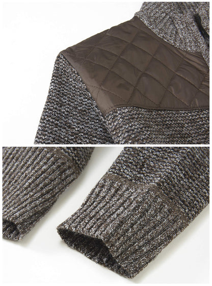 Gioberti Men's Knitted Regular Fit Full Zip Cardigan Sweater with Soft Brushed Flannel Lining