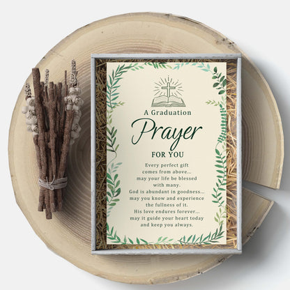 Christian Graduation Card with Prayer, Faith-Based Congratulations Greeting, Religious Graduation Card Gift for Him or Her, Inspirational Bible Blessing Cards