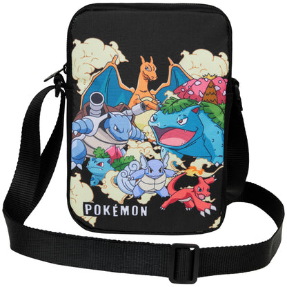 Pokemon Crossbody Bag for Kids, Small Shoulder Bag for Travel, Pikachu Gengar Eevee, Anime Gifts for Girls