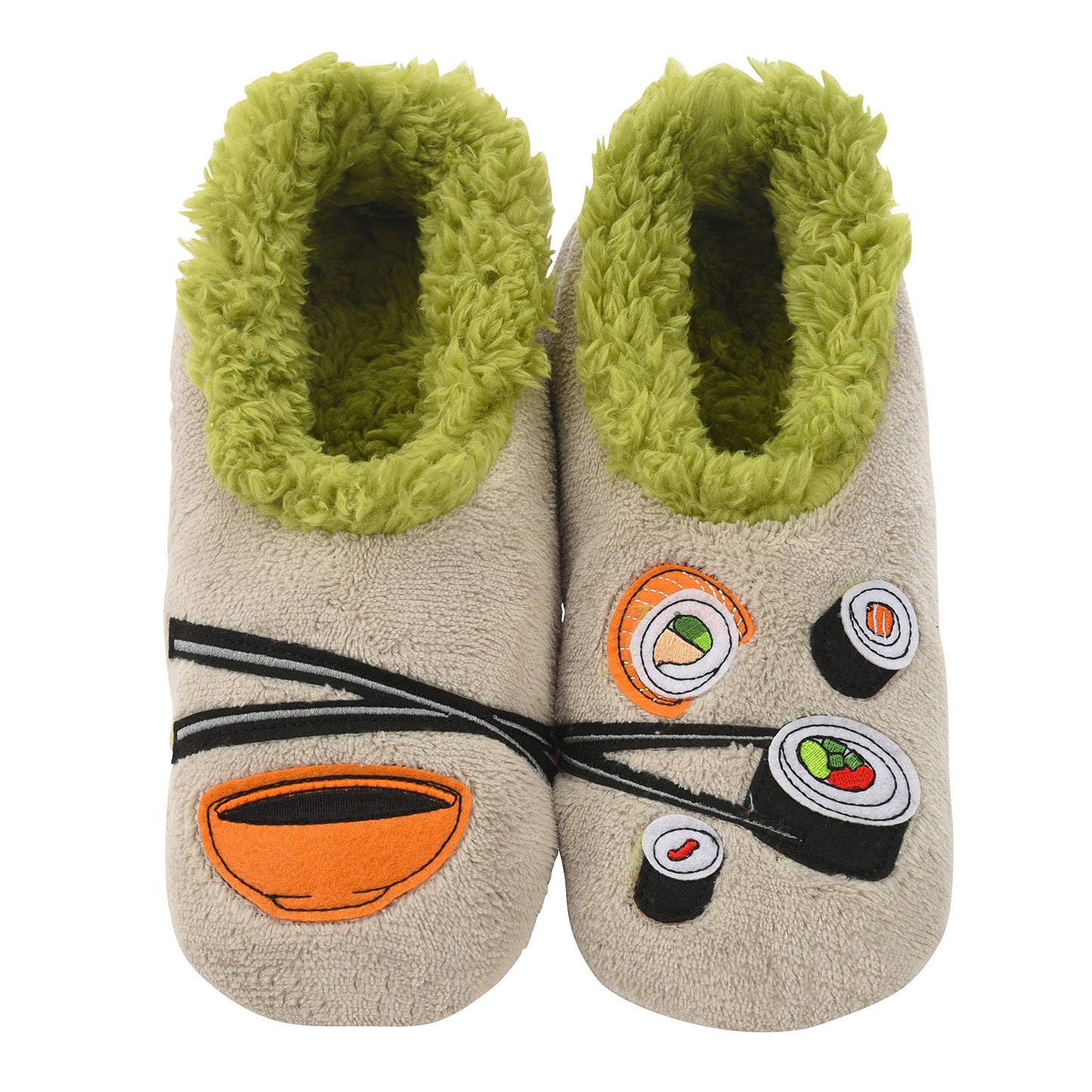 Snoozies Food Slipper Socks for Women, Funny Adult and House Slippers Soft Non-Slip, Sherpa Lining, Indoor Silly Slippers
