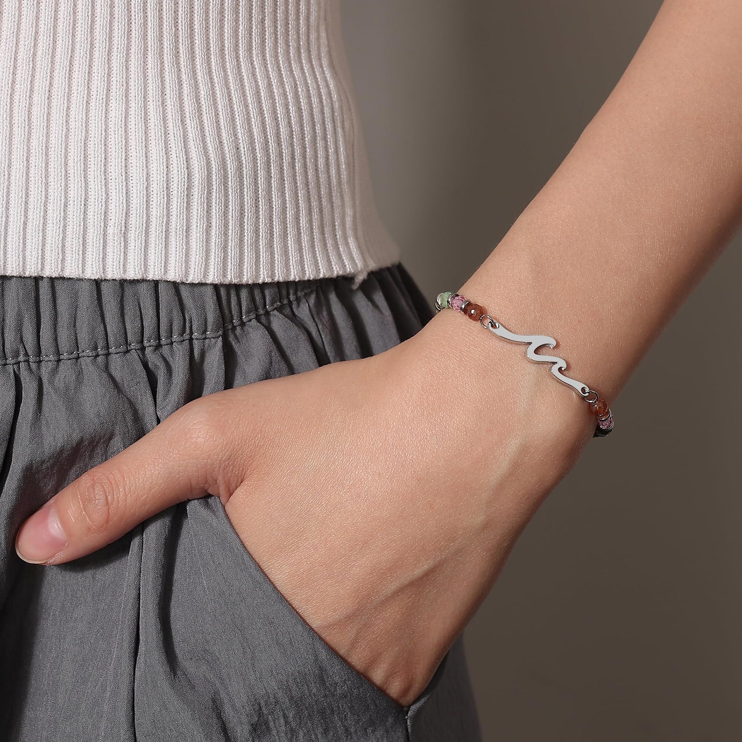 TONY & SANDY Friend Gifts for Women, Unique Birthday Gifts for Women, Sister Gift from Sister, Wave Bracelet, Christmas Graduation Mothers Day Gift for Her, Bestie Friendship Bracelets