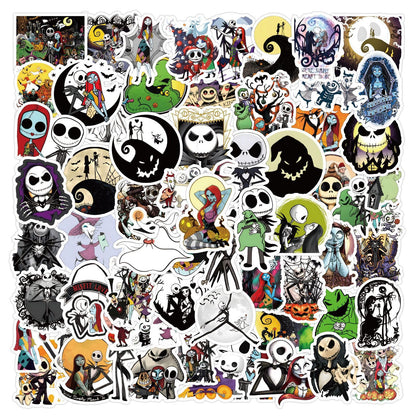60Pcs The Nightmare Before Christmas Stickers for Kids Stickers Cute Gifts for Girls Boys Halloween Sticker for Kids Waterbottle Laptop Guitar Classroom Prizes for Elementary Students (Nightmare)