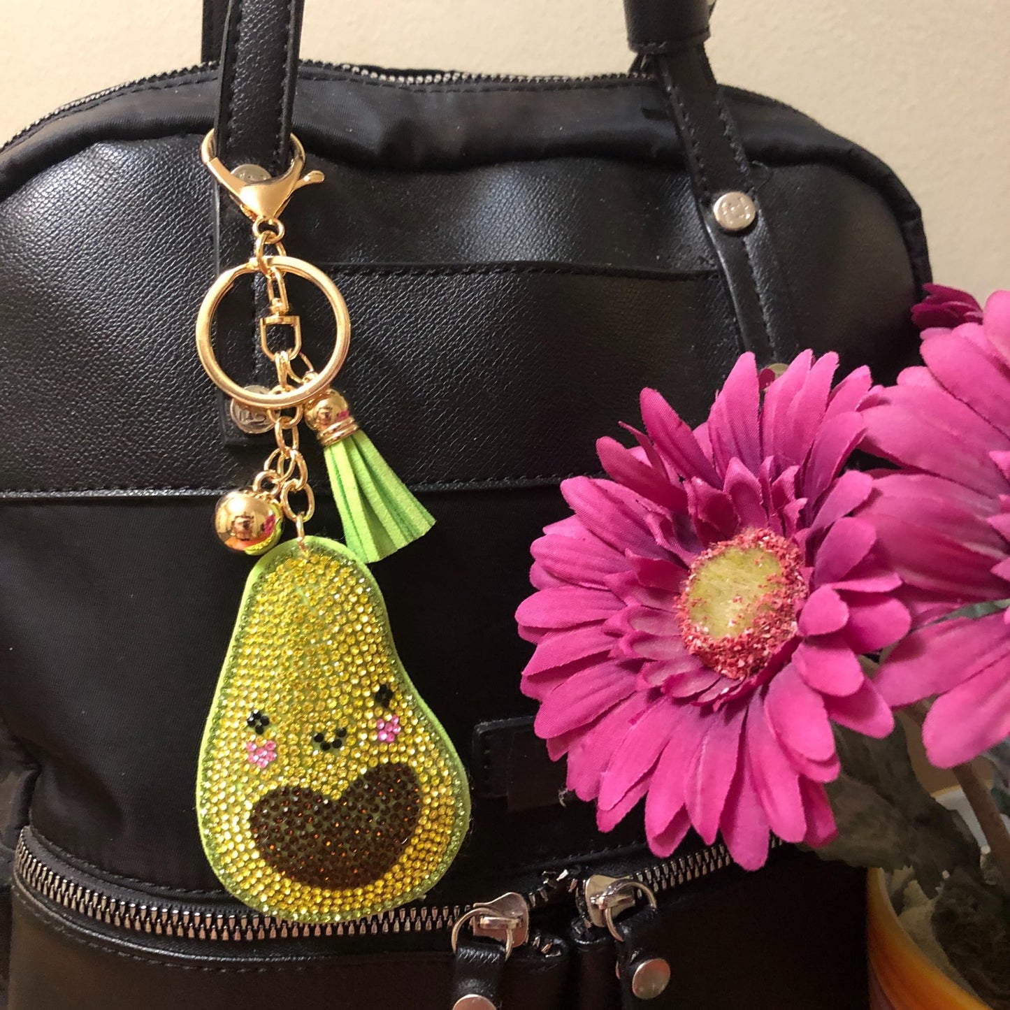 Popfizzy Bling Keychain Accessories for Women, Rhinestone & Cute Purse Charms for Handbags