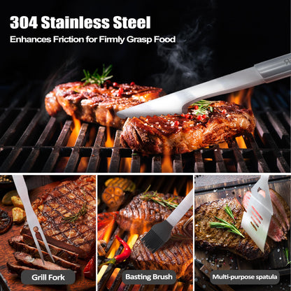 Retirement Gifts for Men, Retired Gifts for Men, Dad, Grandpa, Coworker, Teacher, Boss, Retirees Heavy Duty Grilling Accessories for BBQ, Thick Stainless Steel Grill Utensils with Non-Slip Handle Tool