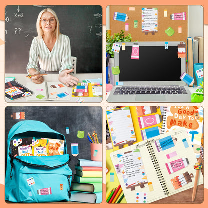B1ykin Teacher Appreciate Stationery Gift Set - 3Pcs It's a Good Day To Make Art A5 Spiral Notebook & 550 Sheets Sticky Notes with Pen, Back to School Gift with Box for School Office (Art Teacher)