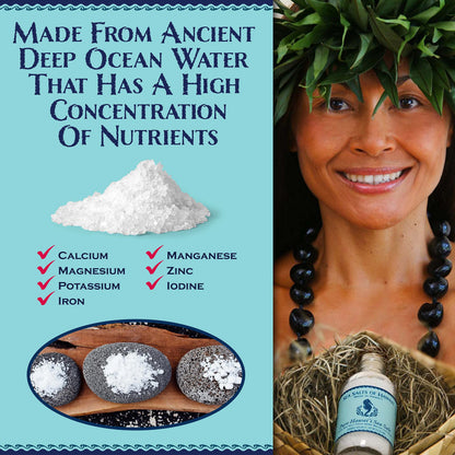 Three Tin Gift Box of Hawaiian Sea Salts, Alaea Red, Kona White and Uahi Black Salts