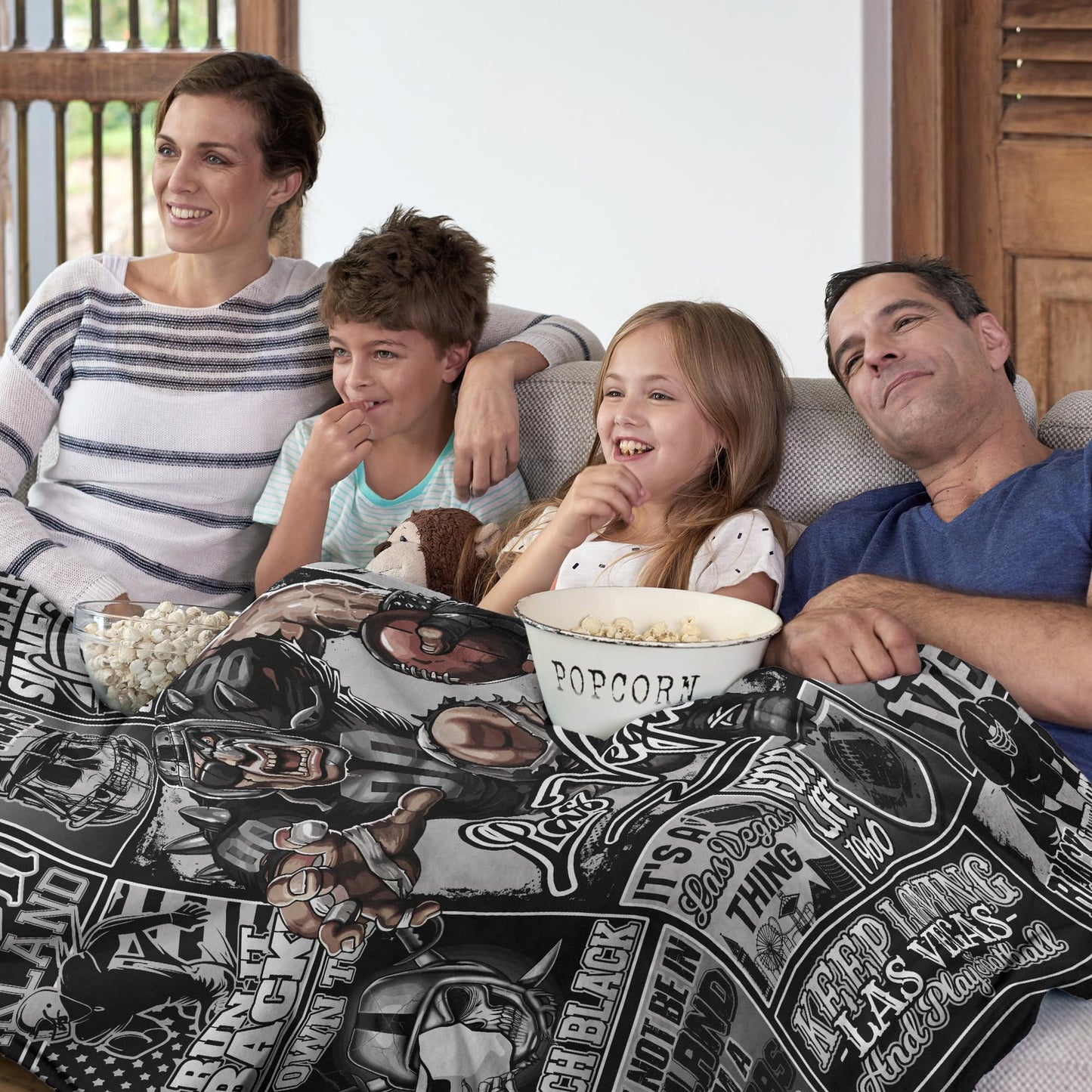 Football Throw Blanket Football Team Color 60"x50" Fan Gifts for Men Women Sport Blanket Sofa Bed Couch Living Room.