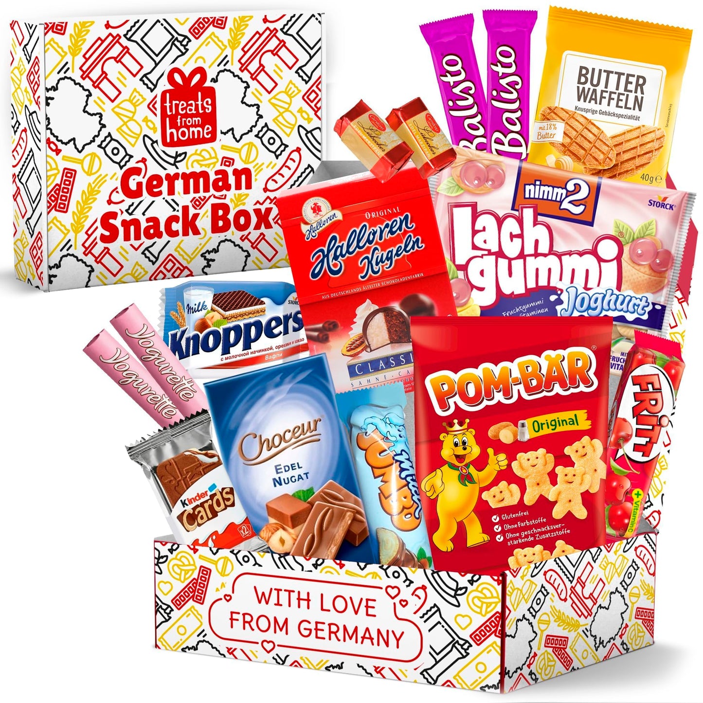 German Snack Box – Authentic German Chocolate & Snacks from Germany - International Snack Box with German Candy & European Treats – Great Gift for Food Lovers