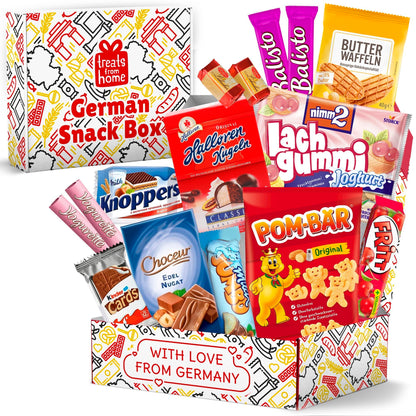 German Snack Box – Authentic German Chocolate & Snacks from Germany - International Snack Box with German Candy & European Treats – Great Gift for Food Lovers