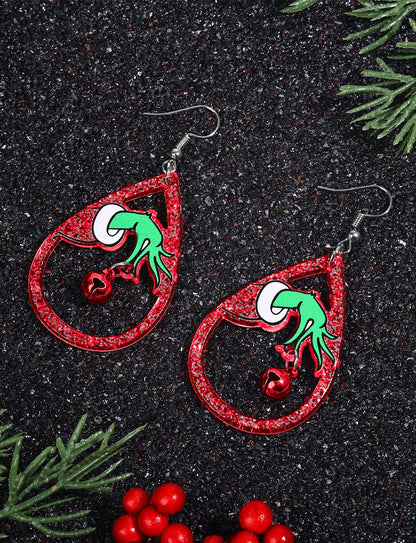 Christmas Red White Green Earrings Gift Holiday Earrings for Women