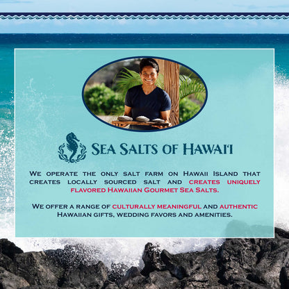 Three Tin Gift Box of Hawaiian Sea Salts, Alaea Red, Kona White and Uahi Black Salts