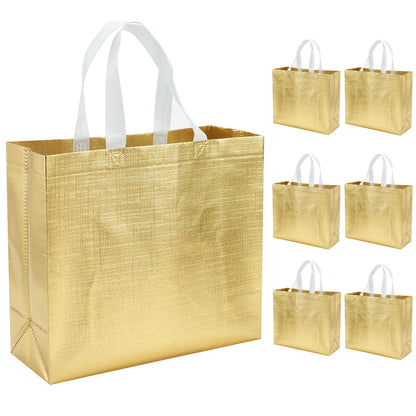 6 Pcs Reusable Large Gift Bags with Handles for Party Wedding