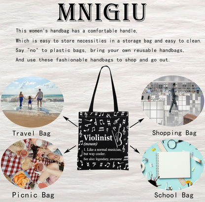 MINIGIU Violinist Gift Violinist Appreciation Gift Violin Lover Gift Violinist Tote Bag for Violin Player