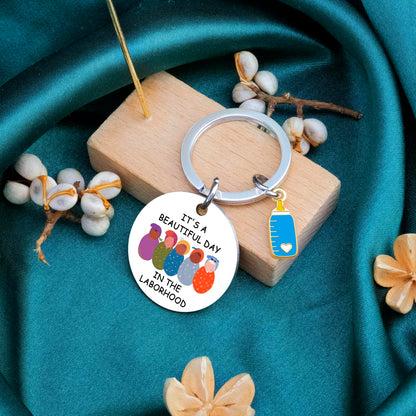 Labor And Delivery Gifts Midwife Gifts l&d Nurse Keychain ob nurse gifts It's A Beautiful Day In The Laborhood Appreciation Gift For Nurses Week Labor Day