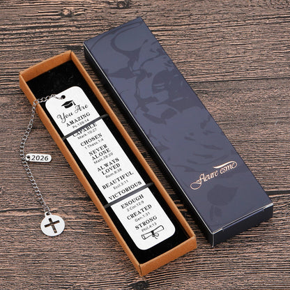 Graduation Gifts for Him Her Class of 2026 Christian Religious Catholic Gifts Inspirational Bookmark Seniors 2026 College High Middle School Students Nursing Grad Gifts for Women Men Graduates Gifts