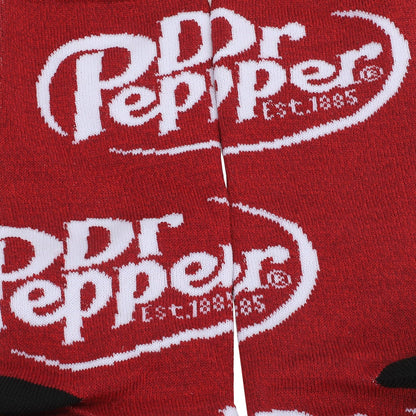 Bioworld Dr Pepper Variety Logos Men’s 5-Pair Pack Casual Crew Socks