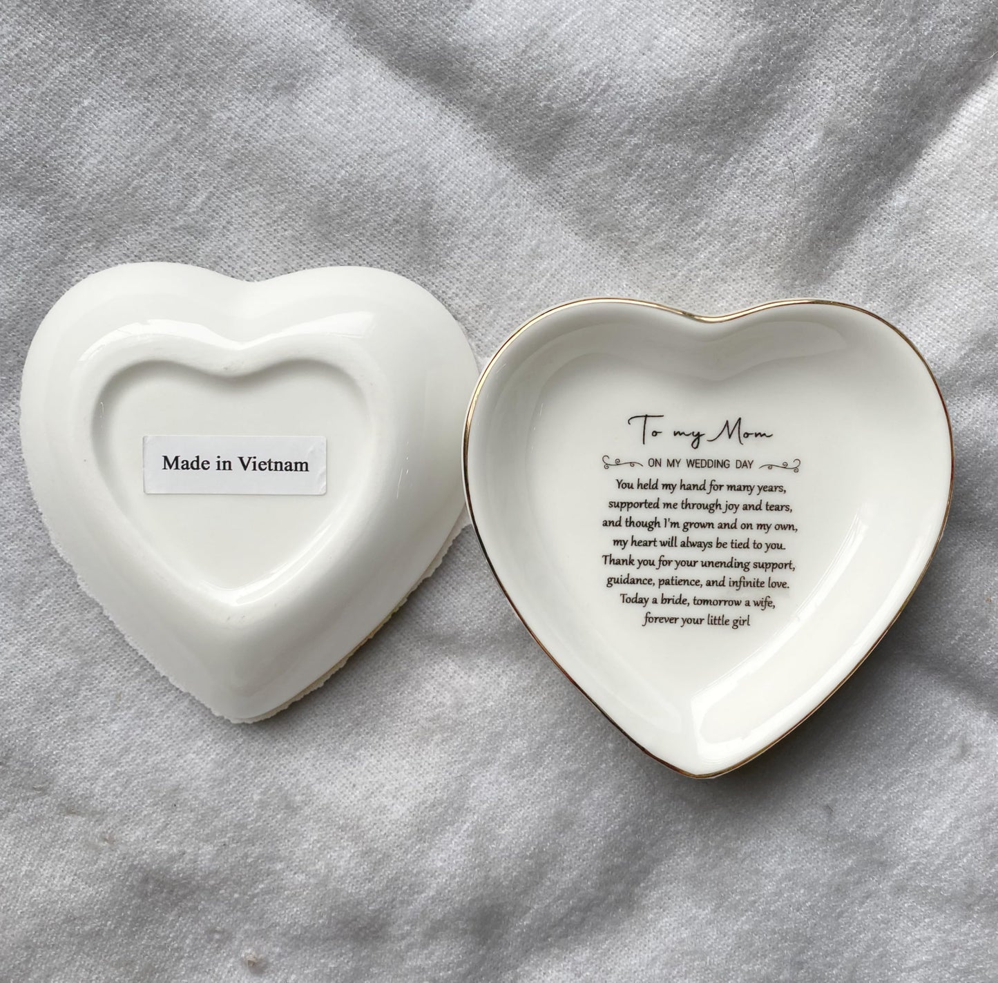 Ceramic Ring Dish, Mother of The Bride Gift for Mom from Bride Wedding Favor, Daughter Bridal Shower Gifts