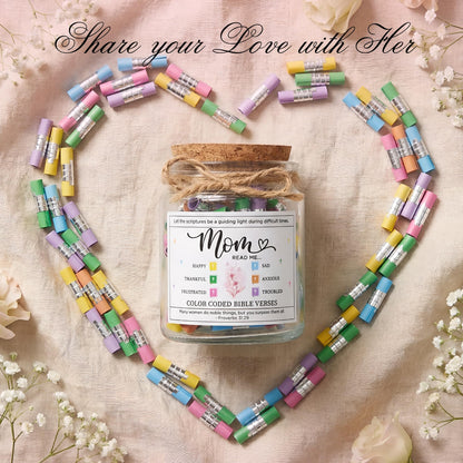 SOLMAY Bible Read This When Bible Verses Jar for Mom — Birthday Gifts for Mom from Son Daughter, Religious Christian Gifts for Mom, Sentimental Gift for Mom, Scripture Jar with Affirmation Cards