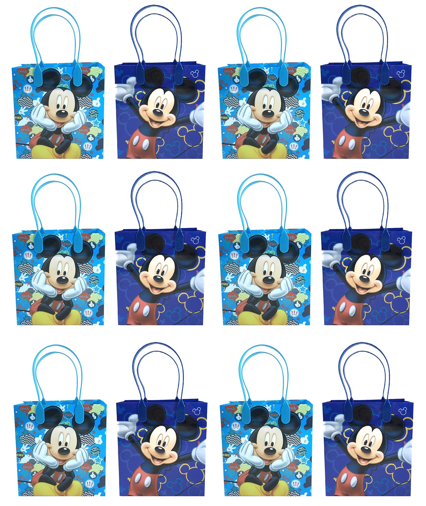 Disney Mickey Mouse Reusable Party Favor Goodie Small Gift Bags 12 (12 Bags)