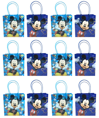 Disney Mickey Mouse Reusable Party Favor Goodie Small Gift Bags 12 (12 Bags)