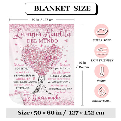 Abuela Gifts, Regalos para Abuela, Grandma Gifts in Spanish, Abuelita Gift, Gift for Abuela Blanket 60"x50"