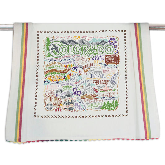 Catstudio Colorado Dish Towel - U.S. State Souvenir Kitchen and Hand Towel, Perfect Tea Towels for Colorado Lovers, Travel Souvenir, Housewarming Gifts, Couple Gifts