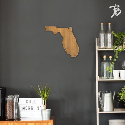 Totally Bamboo Florida State Shaped Serving & Cutting Board