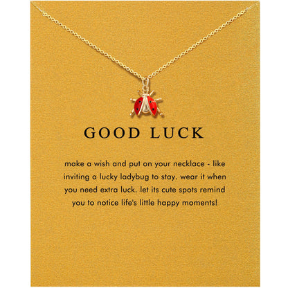 14K Gold Plated Pendant Necklace for Women, Dainty Charm Good Luck Inspirational Gifts for Her Friendship Necklace Cherry, Positive Duck, Shell Pearl Fish Beach Jewelry
