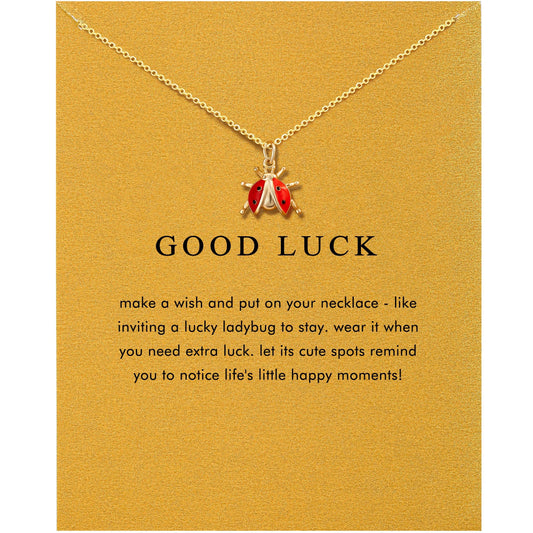 14K Gold Plated Pendant Necklace for Women, Dainty Charm Good Luck Inspirational Gifts for Her Friendship Necklace Cherry, Positive Duck, Shell Pearl Fish Beach Jewelry