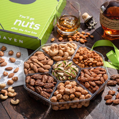 Fathers Day Nuts Gift Basket - Assortment of Sweet & Roasted Salted Gourmet Nuts - Food Gift Box for Dad, Him, Husband, Christmas, Father's Day, Mother's Day, Sympathy, Family, Men & Women