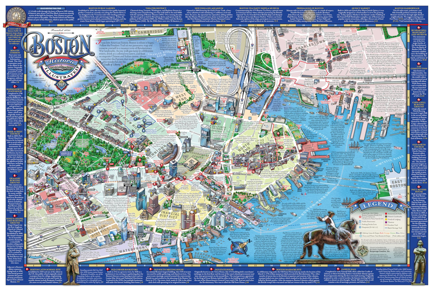 Boston Historic Illustrated Map