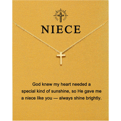 Baydurcan Christian Gifts For Women Dainty Cross Necklace for Mom, Nana, Sister, Friend, Daughter Ideal Cross Gifts for Christmas, Thanksgiving, Birthday, Mother's Day