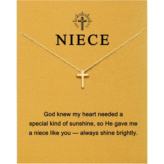 Baydurcan Christian Gifts For Women Dainty Cross Necklace for Mom, Nana, Sister, Friend, Daughter Ideal Cross Gifts for Christmas, Thanksgiving, Birthday, Mother's Day
