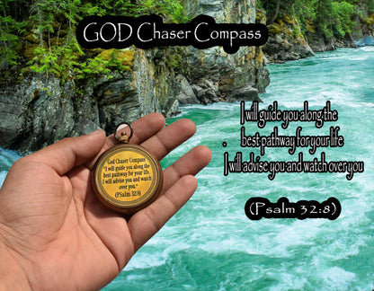 Be Strong and Courageous, Joshua 1:9, Solid Brass Directional Engraved Compass, Baptism Gifts for Boys Girls, First Communion, Christian Gifts for Men, First Confirmation Gifts for Boys