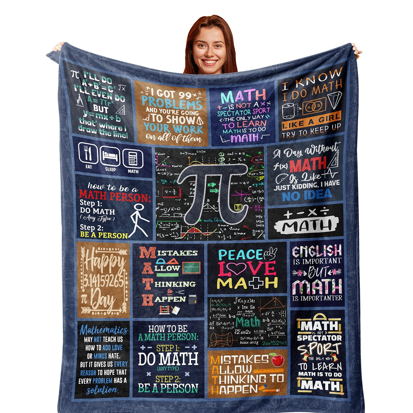 Math Gifts for Men/Women, Math Teacher Appreciation Gifts, Graduation/Birthday Gifts for Math Lovers Blanket 60X50in