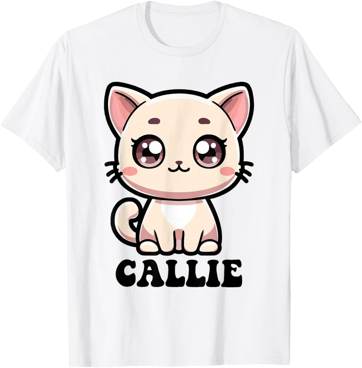 Callie Cute Kitty Cat Design for Girls Name Callie T-Shirt
