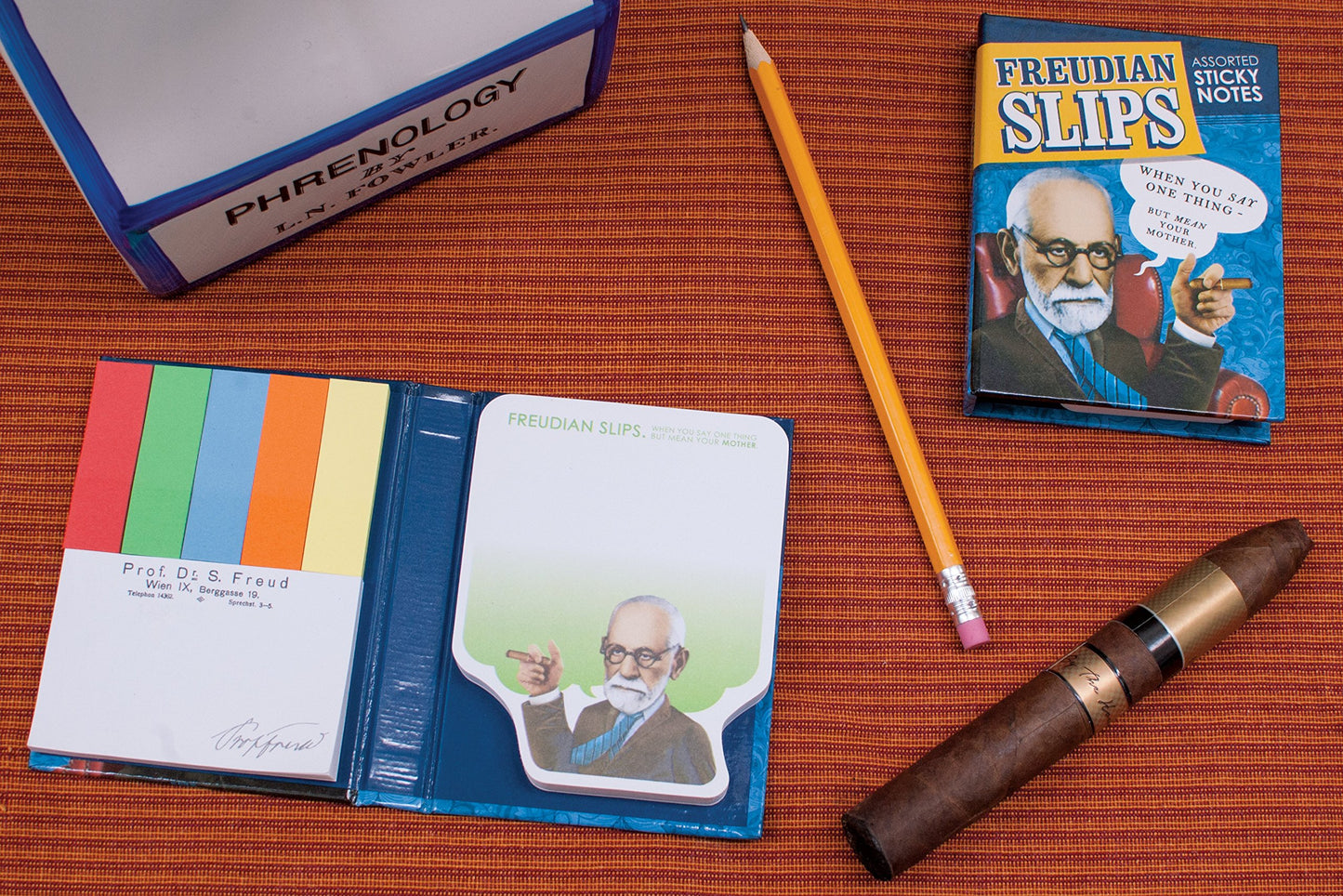 The Unemployed Philosophers Guild Freudian Slips Sticky Notes - Sigmund Freud Themed 3.25" by 4.25" Booklet with Self-Sticky Individual Notes Inside