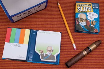 The Unemployed Philosophers Guild Freudian Slips Sticky Notes - Sigmund Freud Themed 3.25" by 4.25" Booklet with Self-Sticky Individual Notes Inside