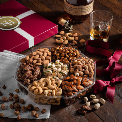 Fathers Day Nuts Gift Basket - Assortment of Sweet & Roasted Salted Gourmet Nuts - Food Gift Box for Dad, Him, Husband, Christmas, Father's Day, Mother's Day, Sympathy, Family, Men & Women