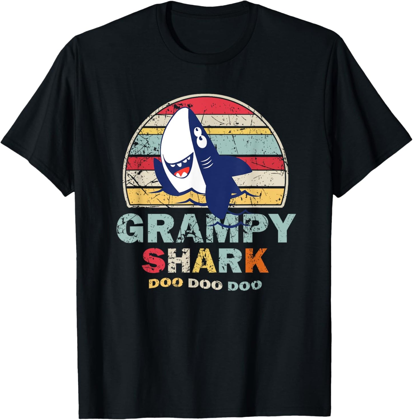 Vintage Grampy Shark Shirt Fathers Day Gift For Men Women T-Shirt