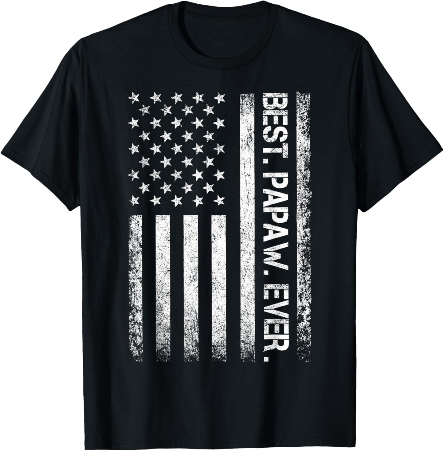 Best Papaw Ever Vintage American Flag T Shirt T-Shirt
